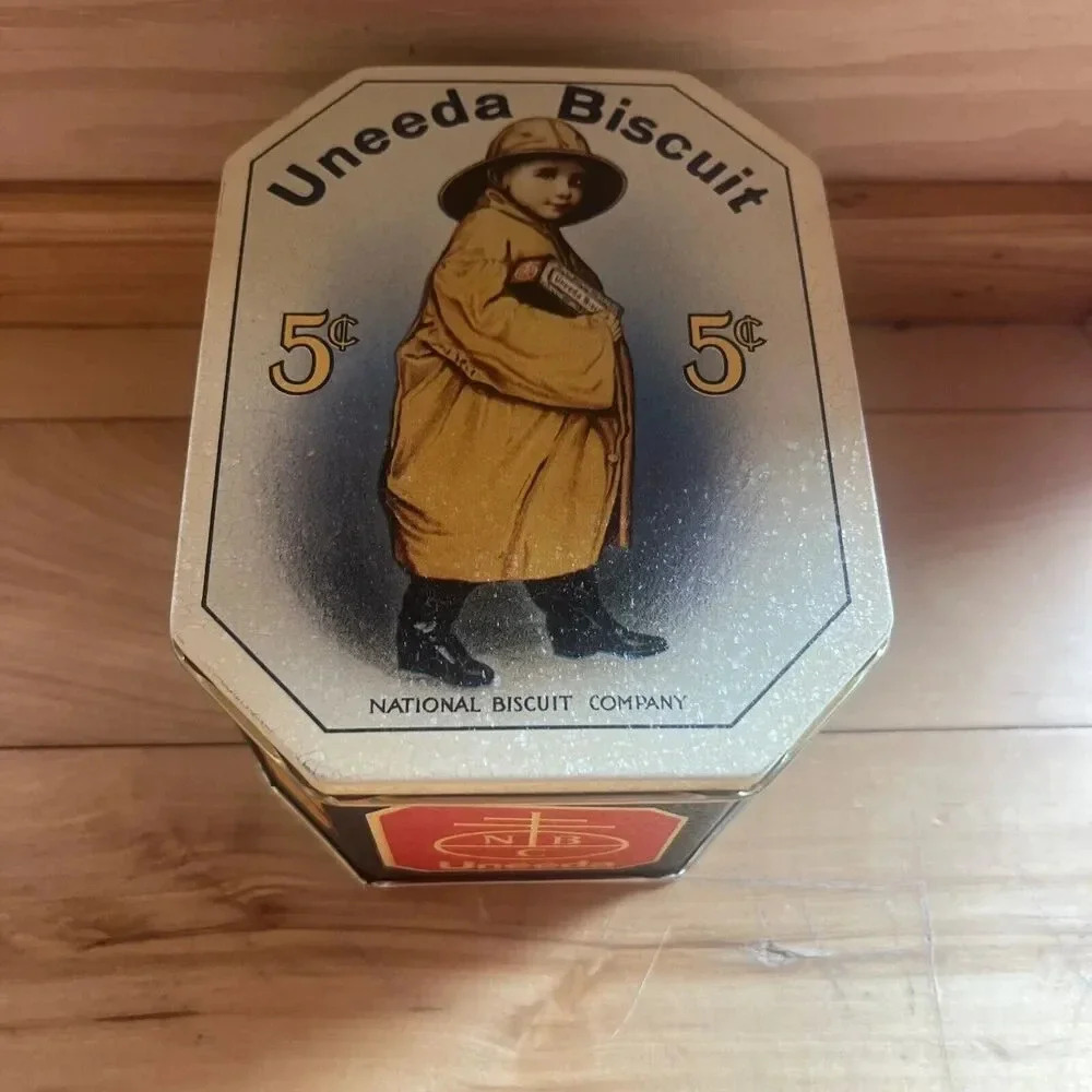 Vintage Uneeda Biscuit Tin National Biscuit Company Great Condition
